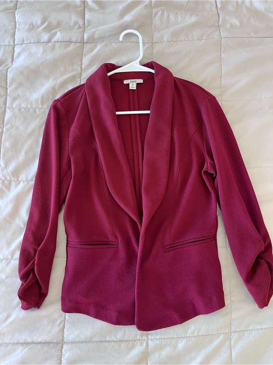 Bar III Jackets & Blazers - Bar III Shawl Collar Open-Front Blazer in Burgundy